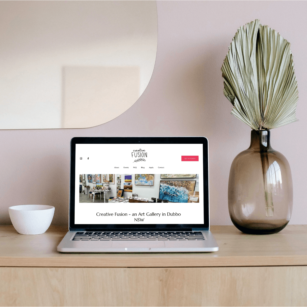 art gallery website design showcase