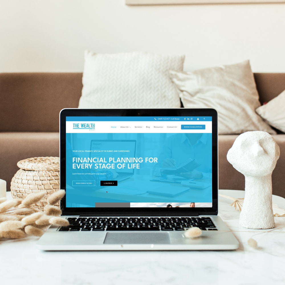 financial planner website design and development showcase